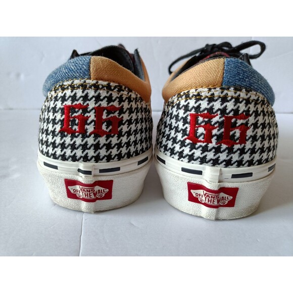 Vans Bold Ni Bender Sneakers Men's 11 Leopard Print Denim Houndstooth Shoes - Picture 9 of 11